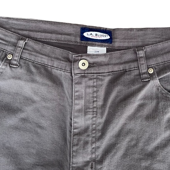 Gray Jeans L.A. Blues Stretch Jeans Plus Size 20 W Short Length Dressy Casual - Picture 8 of 12